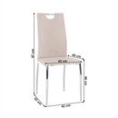 Étkezőszék, bézs Dulux Velvet szövet/króm, OLIVA NEW