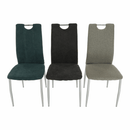 Étkezőszék, szürkésbarna szövet/króm, OLIVA NEW