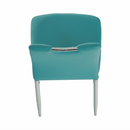 Étkezőszék, textilbőr petróleum/króm, OLIVA NEW