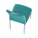 Étkezőszék, textilbőr petróleum/króm, OLIVA NEW