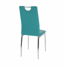 Étkezőszék, textilbőr petróleum/króm, OLIVA NEW