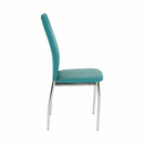 Étkezőszék, textilbőr petróleum/króm, OLIVA NEW