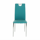 Étkezőszék, textilbőr petróleum/króm, OLIVA NEW