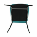 Étkezőszék, textilbőr petróleum/króm, OLIVA NEW