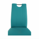 Étkezőszék, textilbőr petróleum/króm, OLIVA NEW