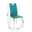 Étkezőszék, textilbőr petróleum/króm, OLIVA NEW