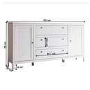 Komód 2D3S, fehér, OLJE