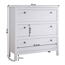 Komód 3S, fehér, OLJE