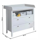 Komód pelenkázóasztallal 2S, fehér, OLJE