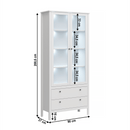 Vitrin 2W2S, fehér, OLJE