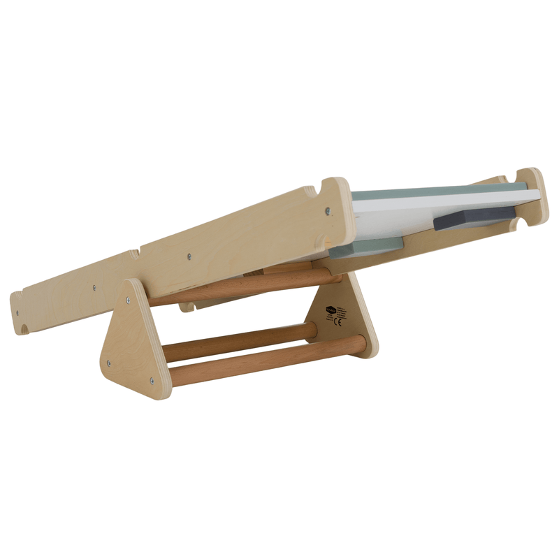 Montessori Pikler-háromszög 3 az 1-ben, természetes/színes, OPRIN