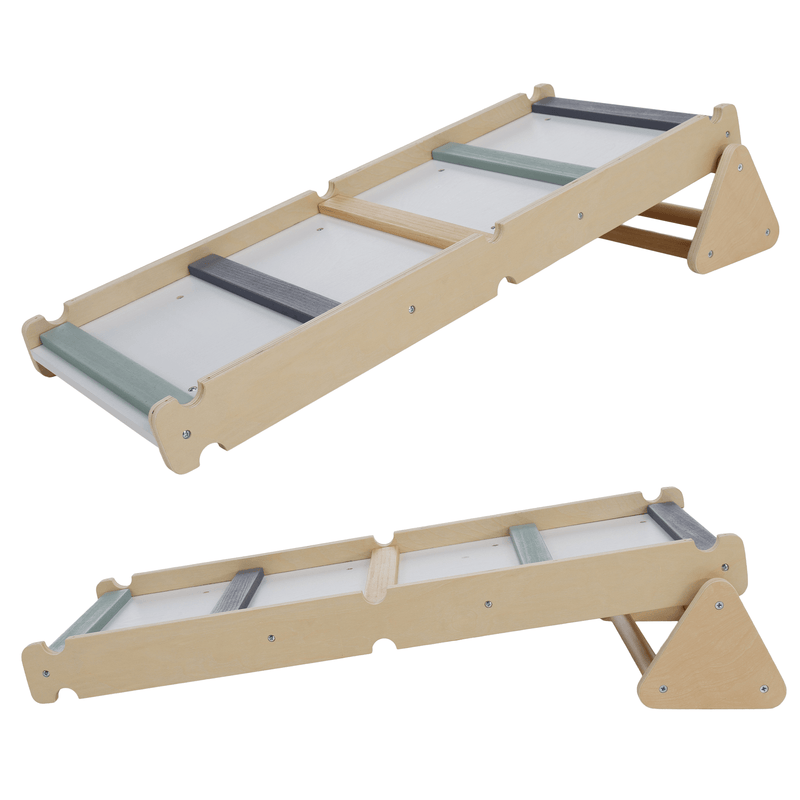 Montessori Pikler-háromszög 3 az 1-ben, természetes/színes, OPRIN