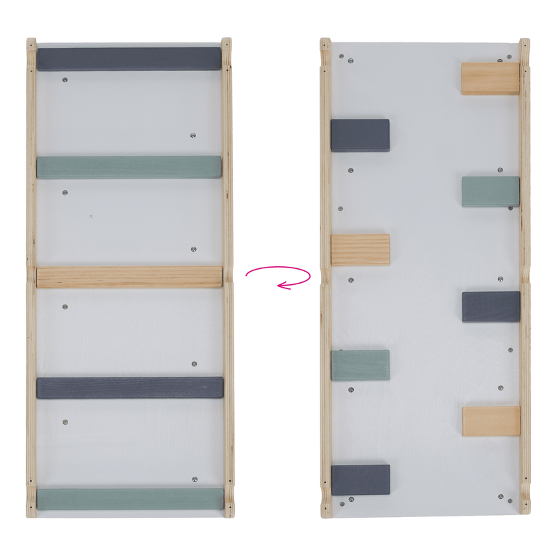 Montessori Pikler-háromszög 3 az 1-ben, természetes/színes, OPRIN