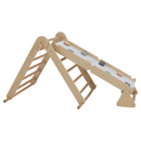 Montessori Pikler-háromszög 3 az 1-ben, természetes/színes, OPRIN