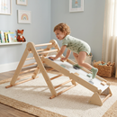 Montessori Pikler-háromszög 3 az 1-ben, természetes/színes, OPRIN