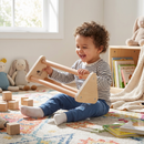 Montessori Pikler-háromszög 3 az 1-ben, természetes/színes, OPRIN