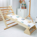 Montessori Pikler-háromszög 3 az 1-ben, természetes/színes, OPRIN