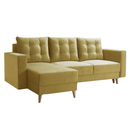 Kinyitható ülőgarnitúra, sárga, balos, BLEKY ROH