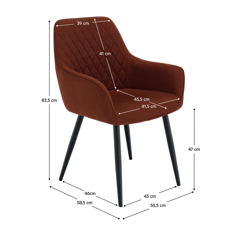 Design fotel, barna/fekete, OSKOR