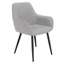 Design fotel, világosszürke/fekete, OSKOR