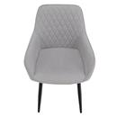 Design fotel, világosszürke/fekete, OSKOR