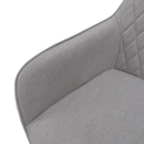 Design fotel, világosszürke/fekete, OSKOR