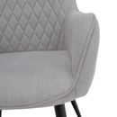 Design fotel, világosszürke/fekete, OSKOR