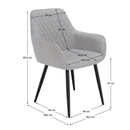 Design fotel, világosszürke/fekete, OSKOR