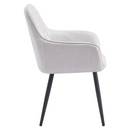 Design fotel, világosszürke/fekete, OSKOR