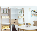 könyvespolc fiókkal, tölgy sonoma/fehér, OSLO 75385