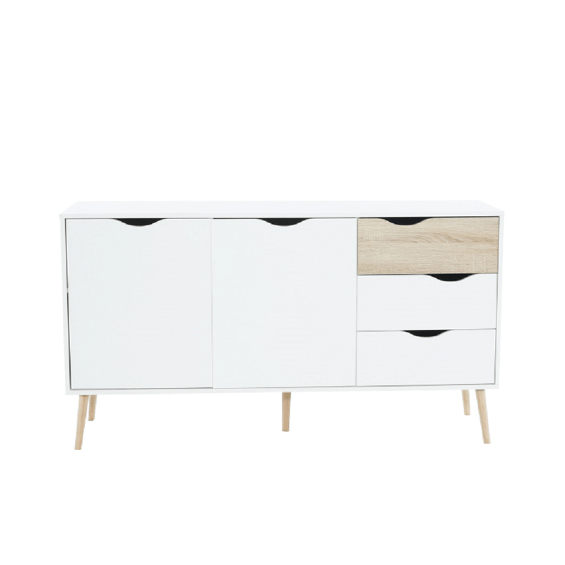 komód, tölgy sonoma / fehér, OSLO 75381