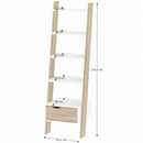 könyvespolc fiókkal, tölgy sonoma/fehér, OSLO 75385