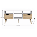 TV asztal/szekrény, tölgy sonoma / fehér, OSLO 75391