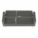 Kinyitható kanapé, szürke szövet, OTISA