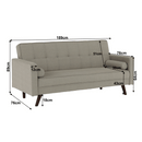 Kinyitható kanapé, szürke-barna TAUPE szövet, OTISA