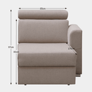 Tárolási terület OTT 1B ZP rendelésre luxus ülőgarnitúrához , bézs, jobb, MARIETA