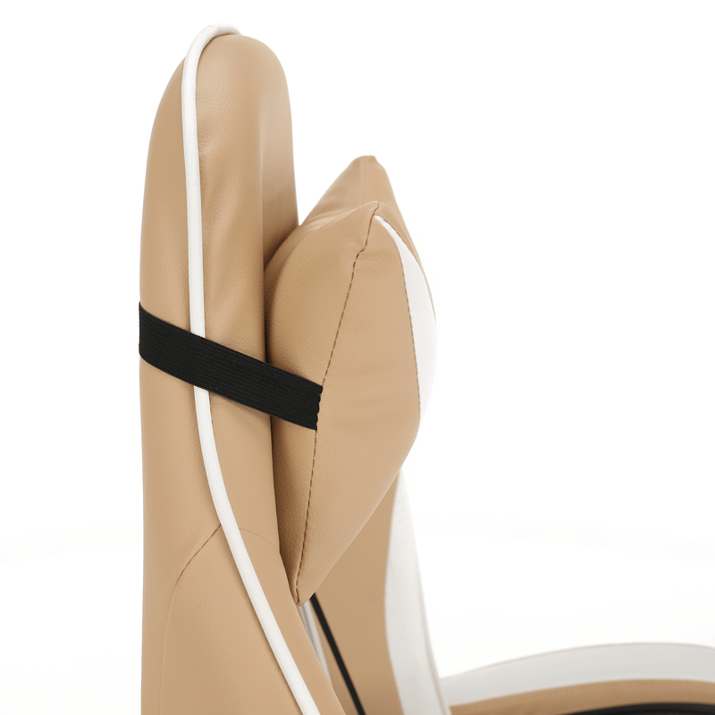 Irodai/gamer fotel, fekete/fehér/bézs, OZGE 2 NEW