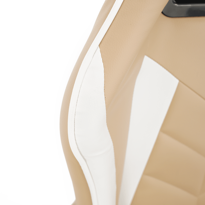 Irodai/gamer fotel, fekete/fehér/bézs, OZGE 2 NEW