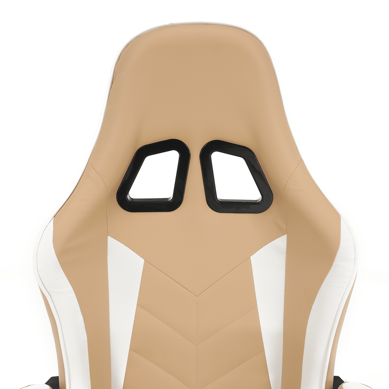 Irodai/gamer fotel, fekete/fehér/bézs, OZGE 2 NEW