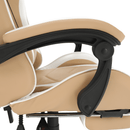 Irodai/gamer fotel, fekete/fehér/bézs, OZGE 2 NEW