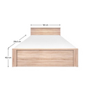 Ágy 160, sonoma tölgy, TOPTY TYP 45