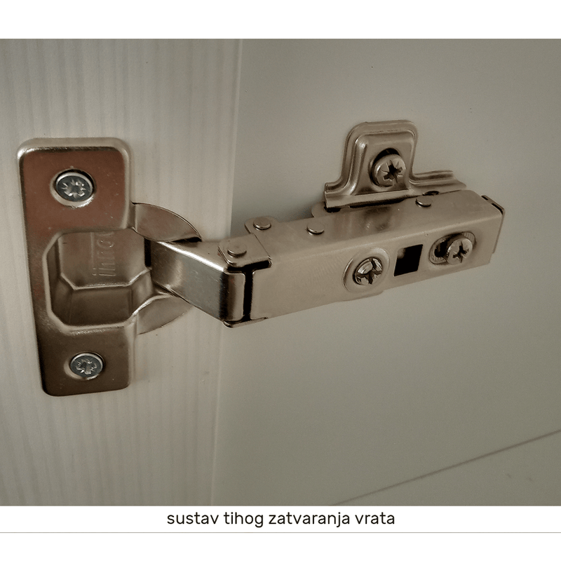 Hűtőgép szekrény, fehér/sosna andersen, balos, PROVANCE D60R