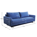 Kihúzható kanapé, kék, PALEM