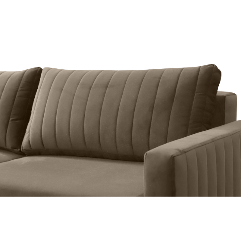 Kihúzható kanapé, szürkésbézs Taupe, PALEM