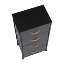 Komód szövet fiókokkal, fekete/sötétszürke, PALMERA TYP 2