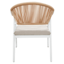 Kerti 4 darabos rattan szett, fehér/bézs, PALNY