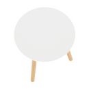 Kisasztal, fehér/természetes, PAMINO