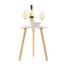 Kisasztal, fehér/természetes, PAMINO