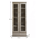 Vitrín 2D2S, tölgyfa sonoma, PANAMA TYP 03