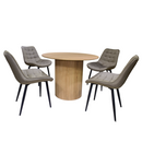 Étkezőasztal, tölgy, átmérő 100 cm, PAOLO